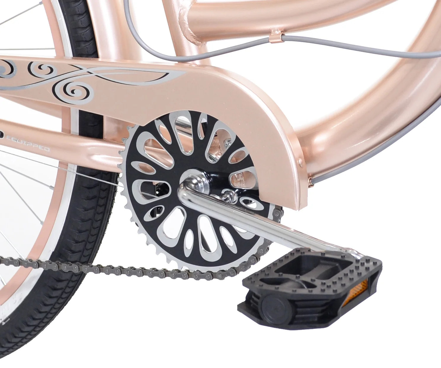 26" Bayside Cruiser Bicycle, Fits Rider: 5'2"-5'10", Rose Gold, Adult, Unisex(Gold) - Image 8