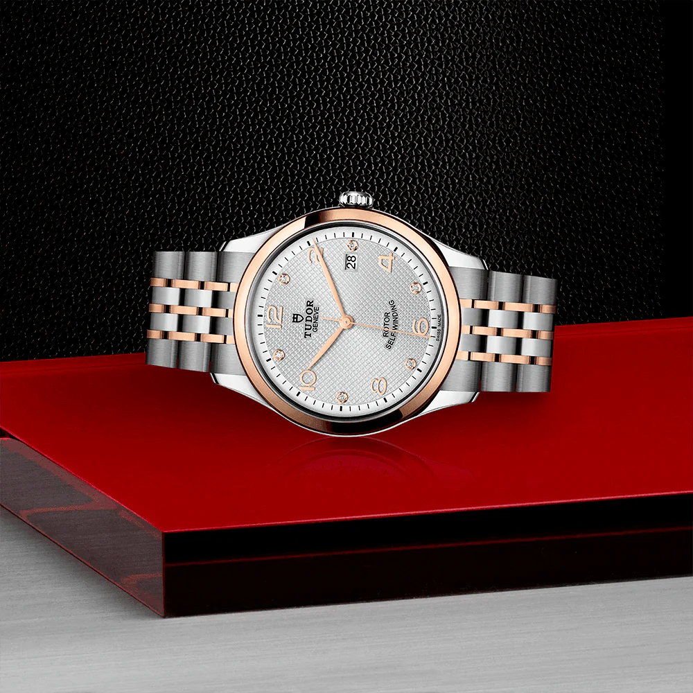 [Super Clone]1926 39mm Two-Tone Silver Diamond Dial Men's Automatic Bracelet Watch