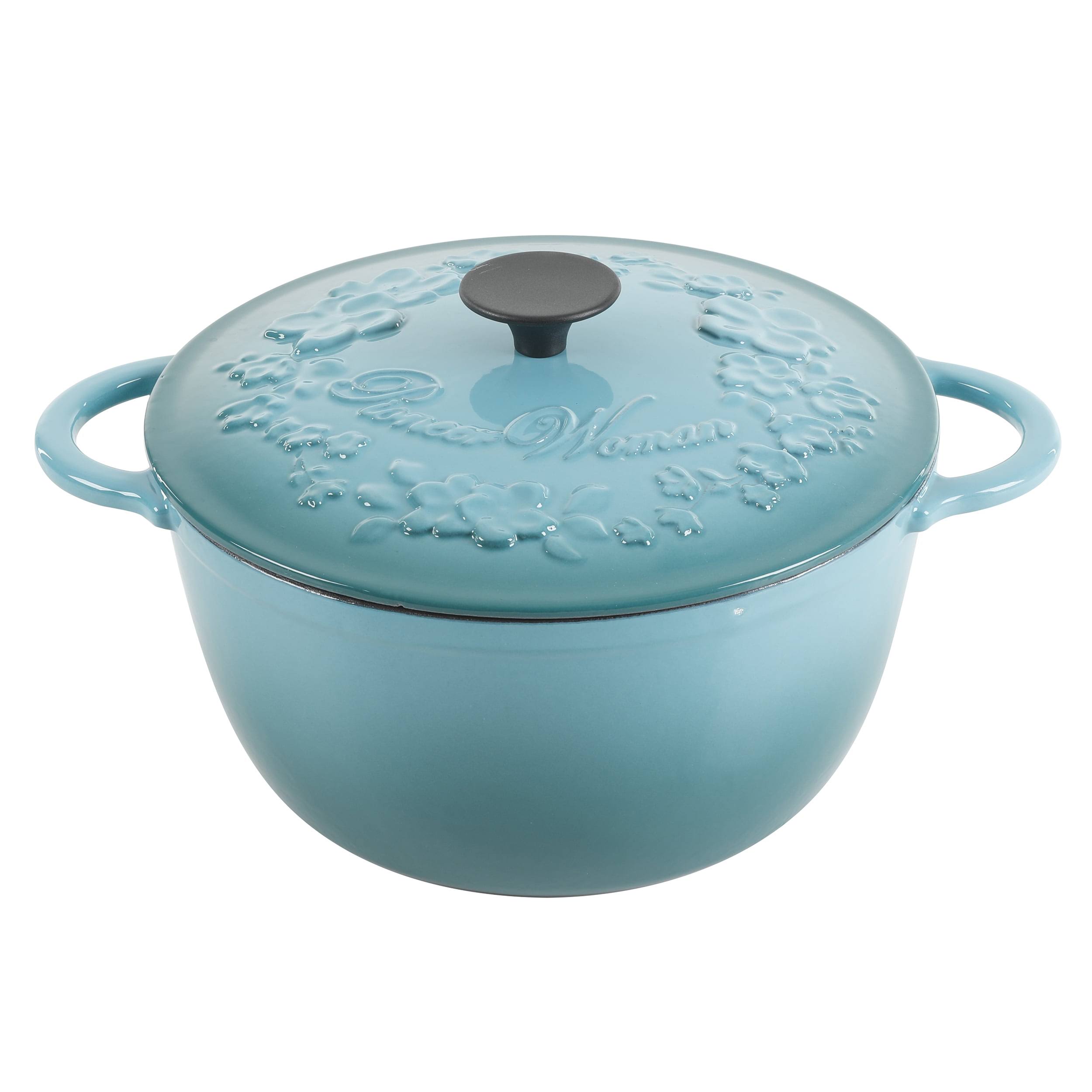 The Pioneer Woman Timeless Beauty Enamel on Cast Iron Dutch Oven - Turquoise - 6 qt