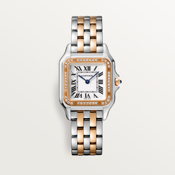 [Super Clone]PANTHERE Rose Gold Mix Diamond 30mm