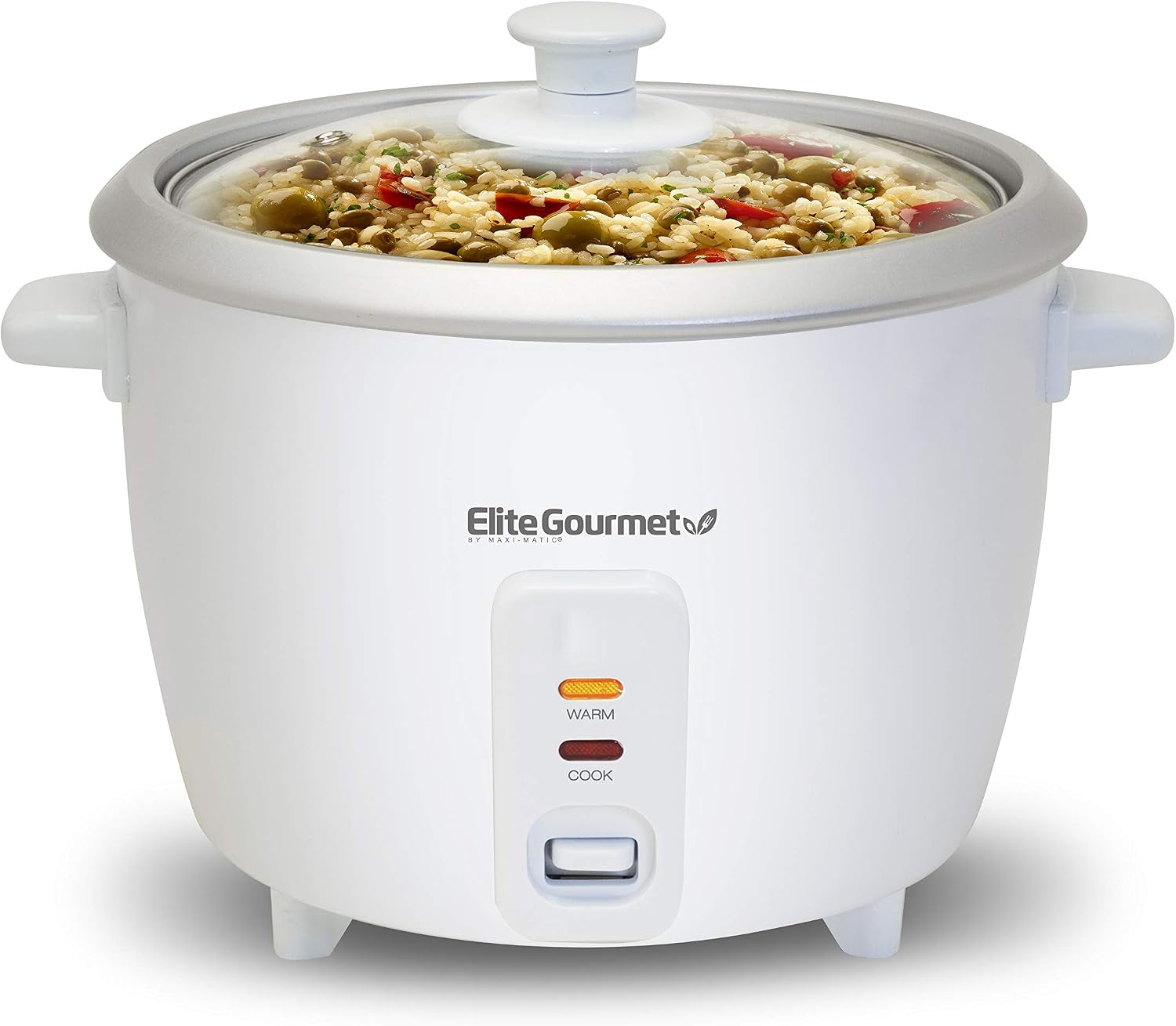 Elite Gourmet ERC003BX Rice Cooker, Keep Warm, Black, 6 Cups Cooked