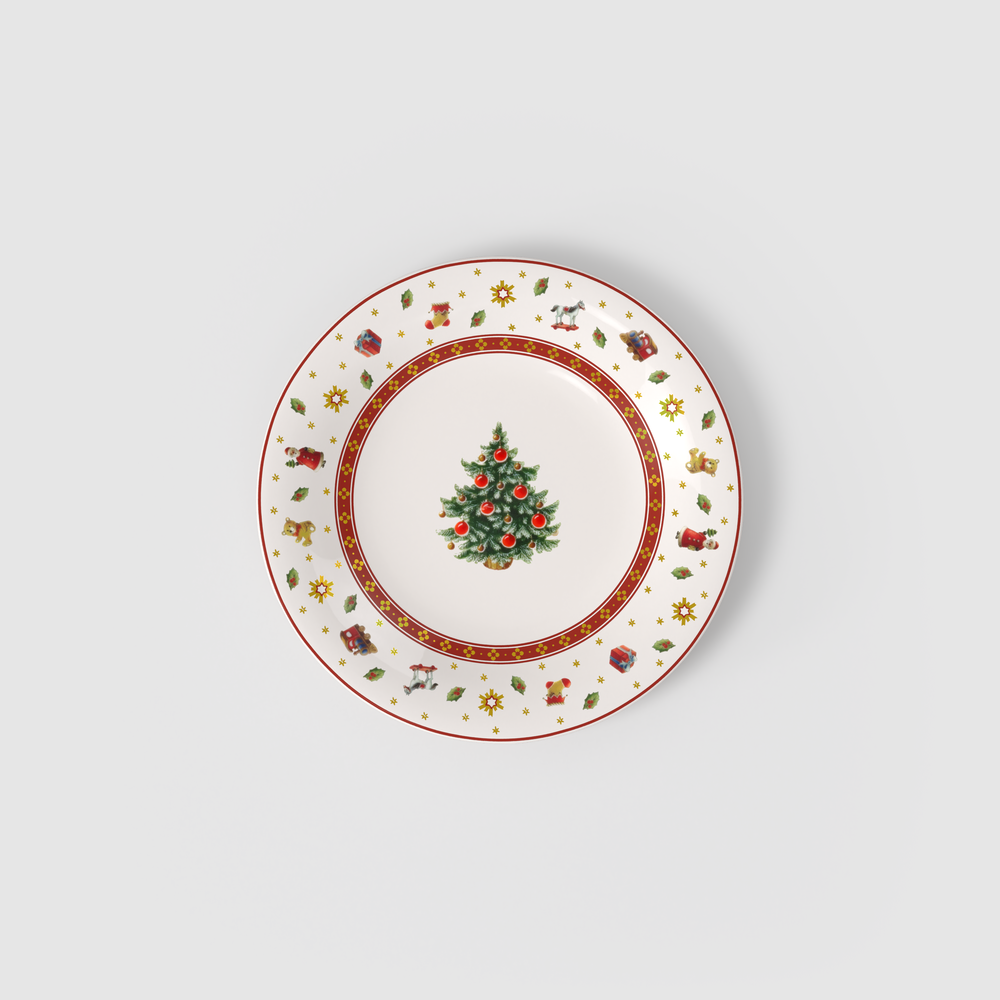 Toy's Delight Salad/ Dessert Plate - Red, 8.5'', Premium Porcelain