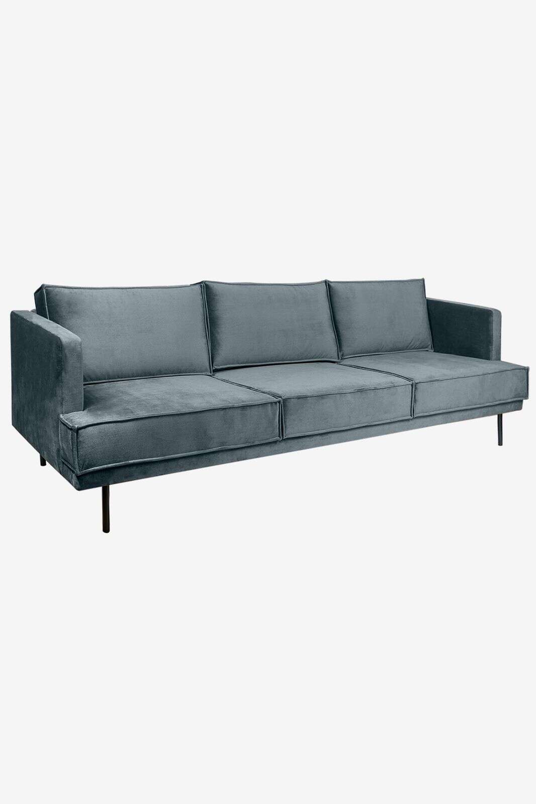 The Duchess velvet 3.5-zits bank Juke grijs