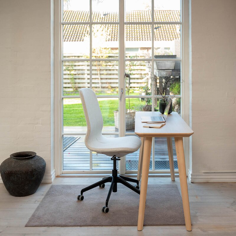 Unicolor gulvmatte 130x90 cm sand/beige