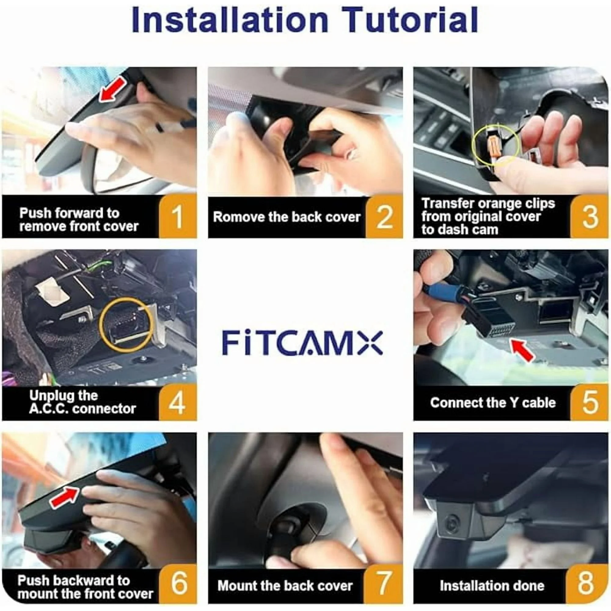 4K Dash Cam for 2025 Toyota Camry Hybrid LE SE XLE XSE (HD2-06090), OEM Factory Look, Built-in WiFi APP, Plug Play, 64GB Card(Camry-Y25/Front: 4K��2160P��64GB) - Image 2
