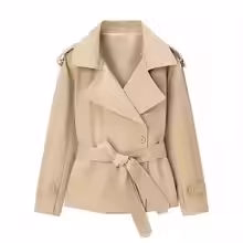 Blazer court ceinturé pour femme