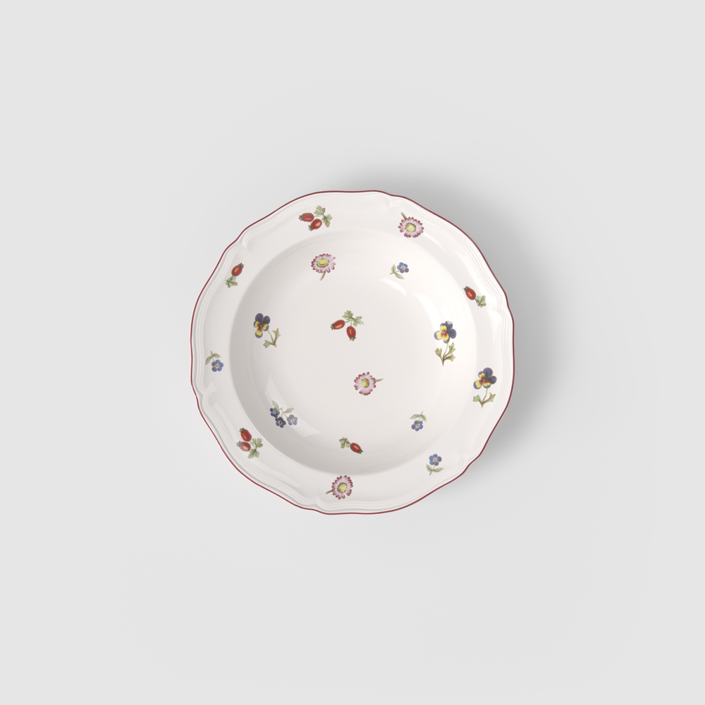 Petite Fleur Appetizer/ Dessert Bowl - White, 11.2 oz, Premium Porcelain