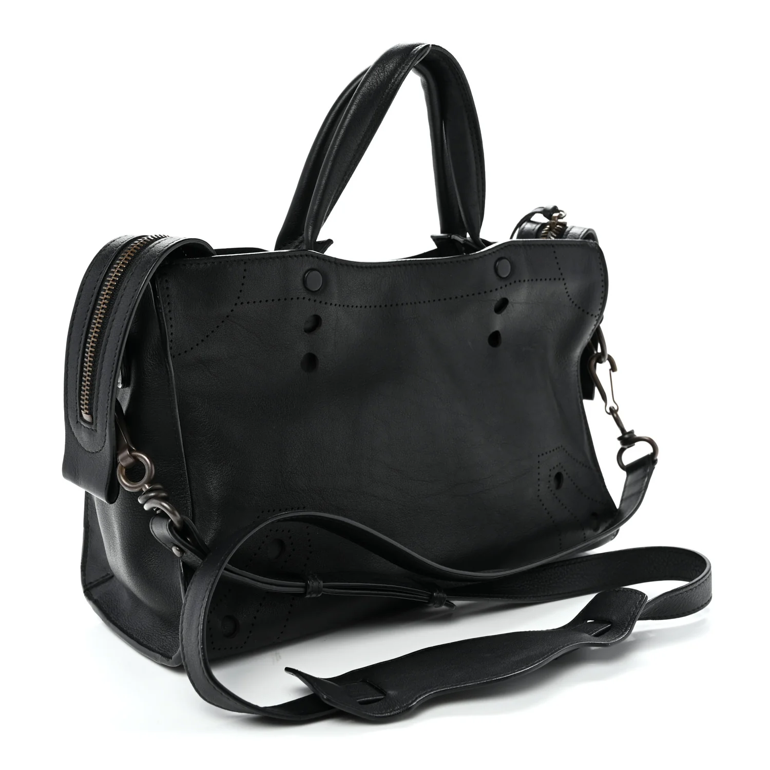 Veau Soyeux Perforated Blackout Hardware S City Black