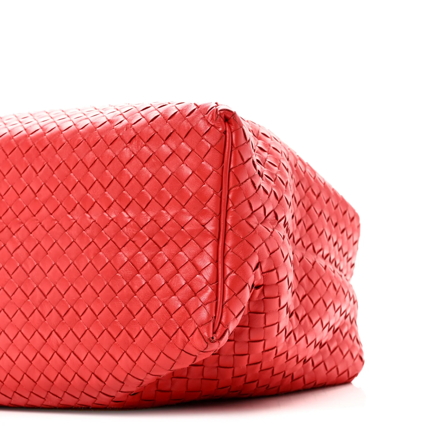 Nappa Intrecciato Large Hobo Red
