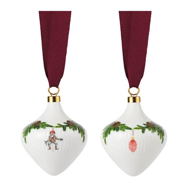 Stjerne Riflet Jul ornament 2025 2 stk