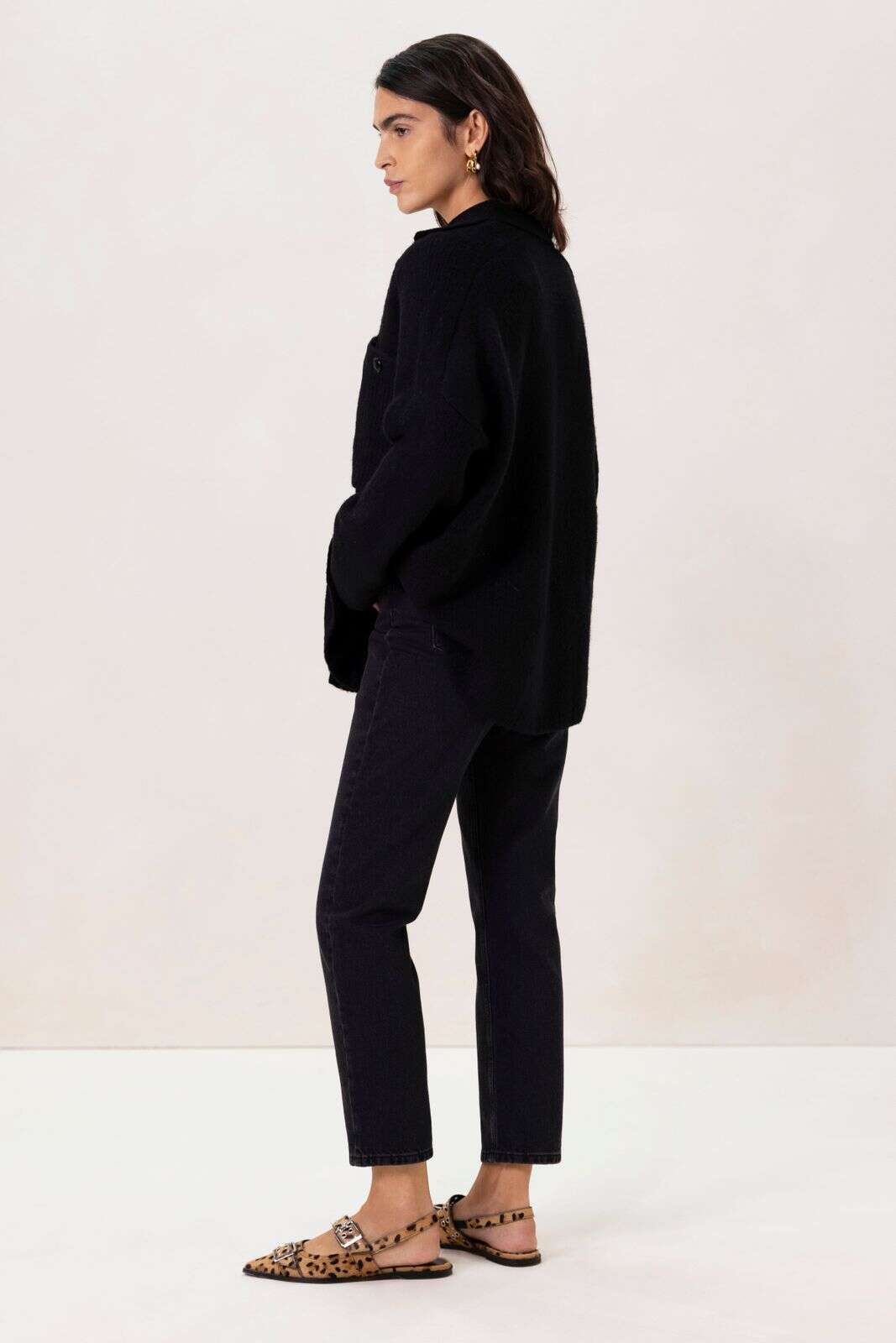 Zwarte high waist slim fit jeans