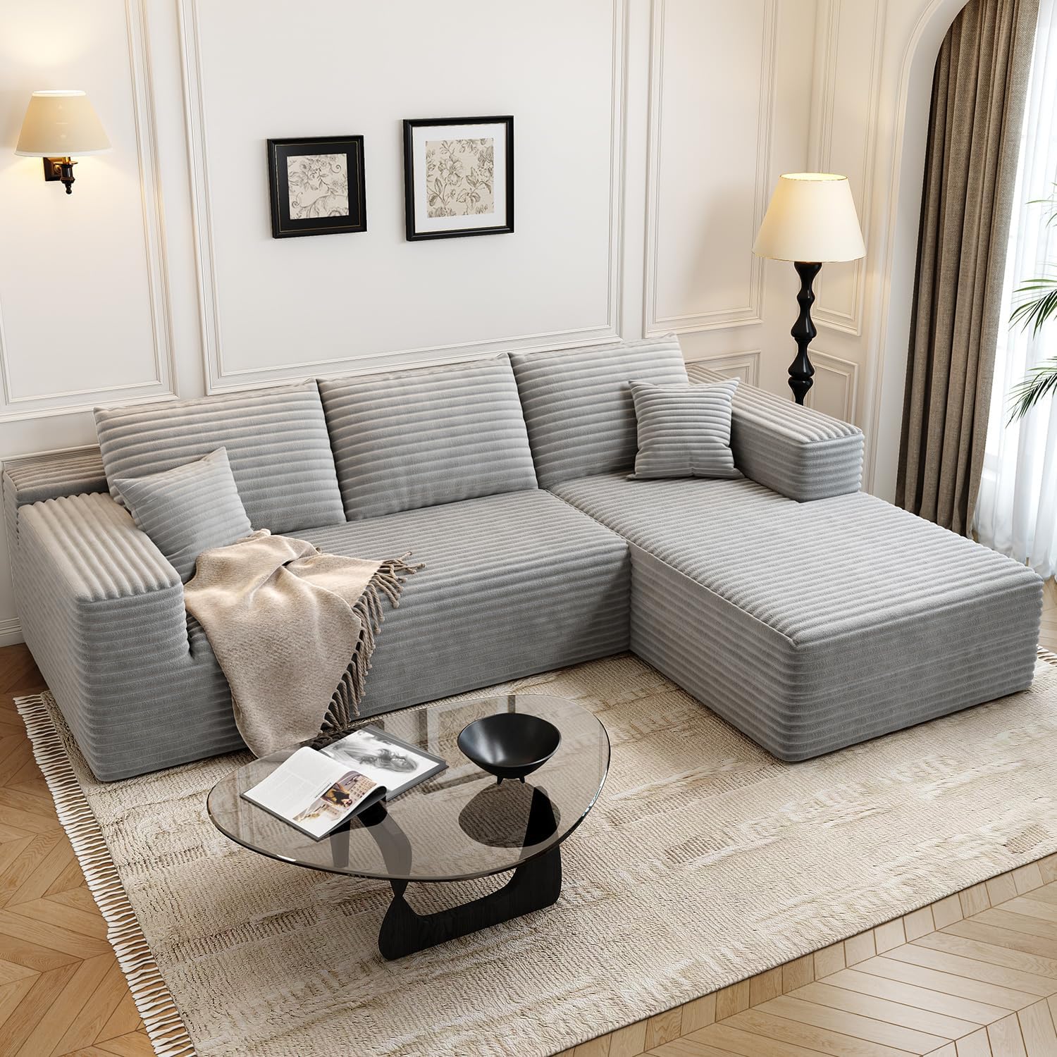 Canapé d'angle modulaire Cloud 107,5