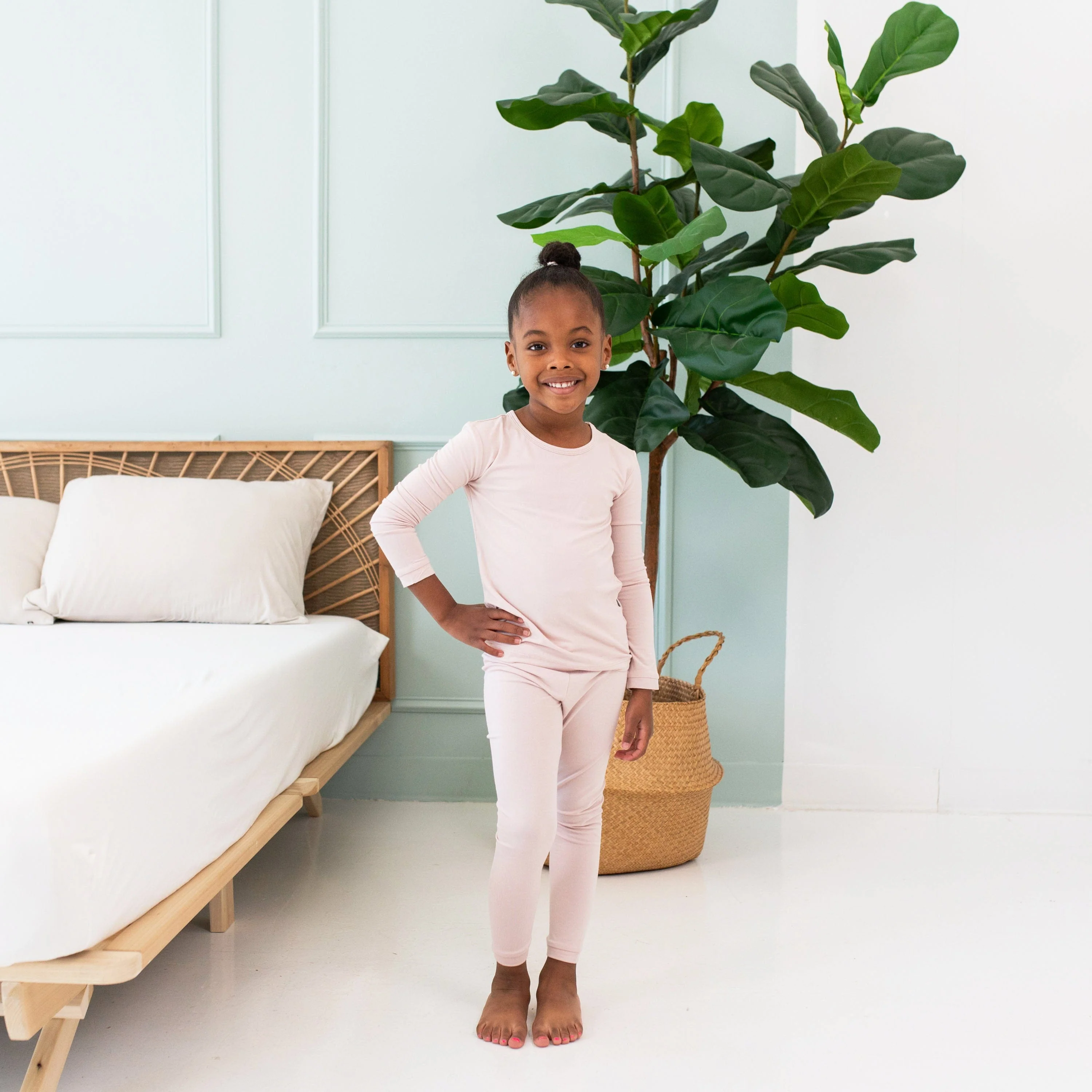 Long Sleeve Pajamas in Blush