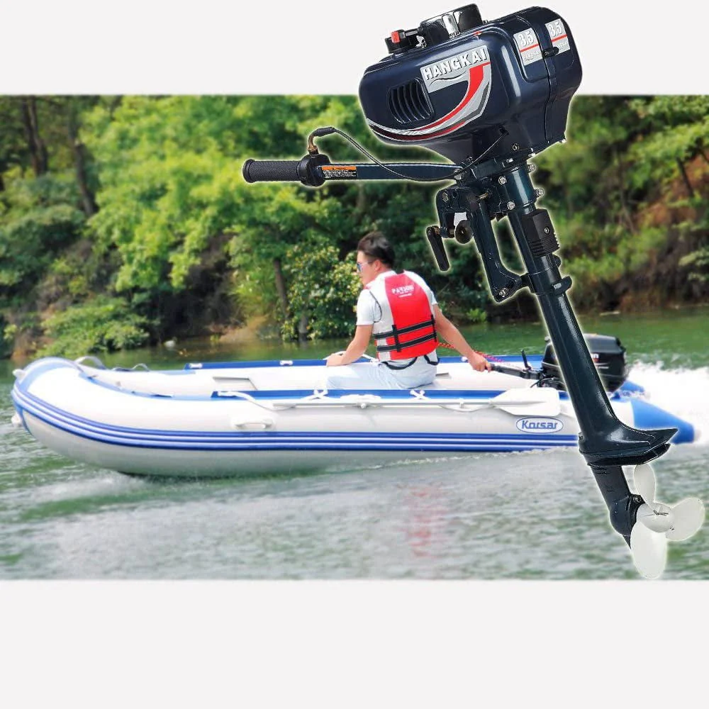 2 Stroke 3 5 HP Heavy Duty Outboard Motor Boat Engine Water Cooling 92CM Length Image 5