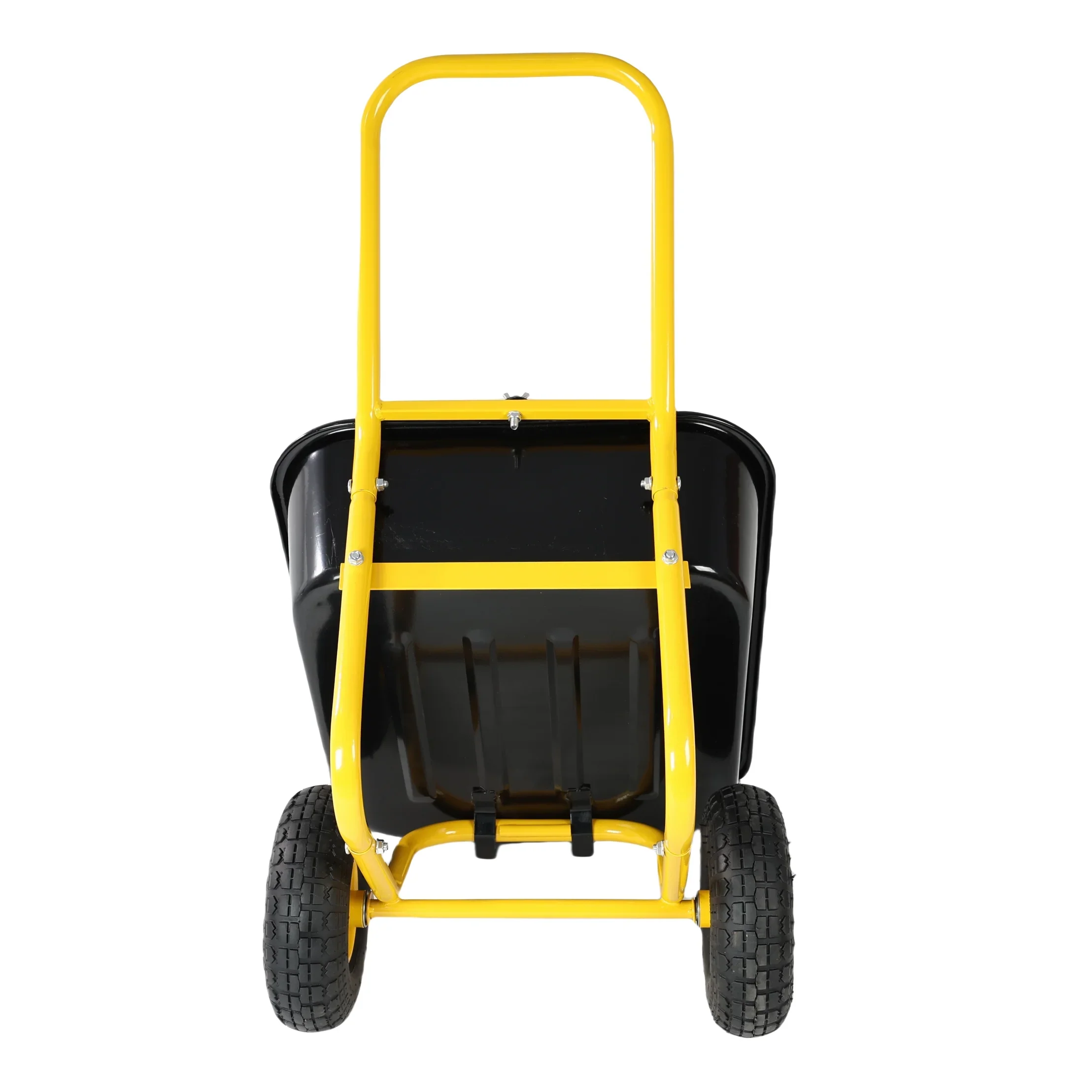 Unbranded Garden Cart with 10-Inch Pneumatic Wheels, Yellow and Black