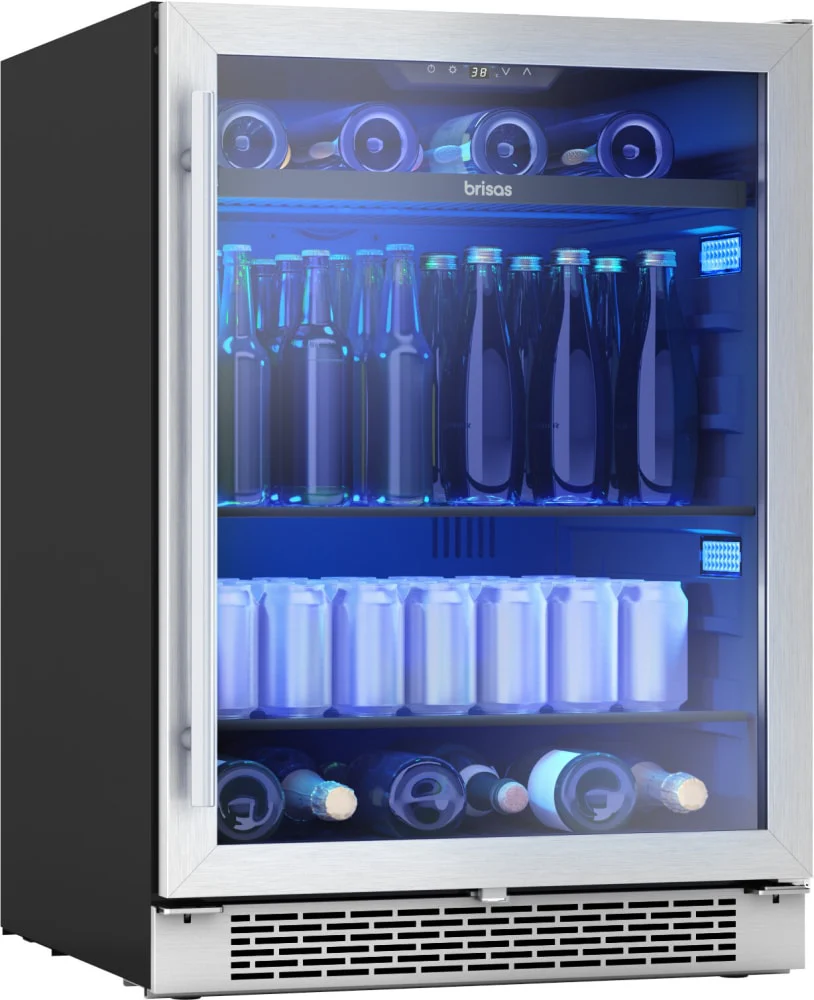 Zephyr 24'' Single Zone Beverage Cooler Glass Door 5.8 Cu. Ft.