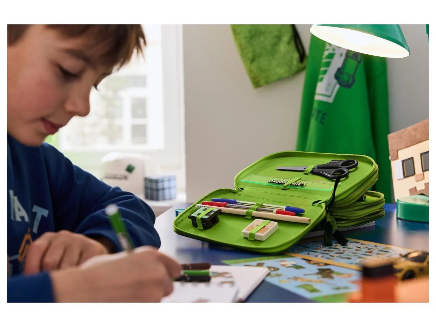Minecraft Trousse  triple compartiment