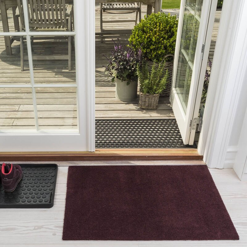 Unicolor gulvmatte 90x60 cm bordeaux