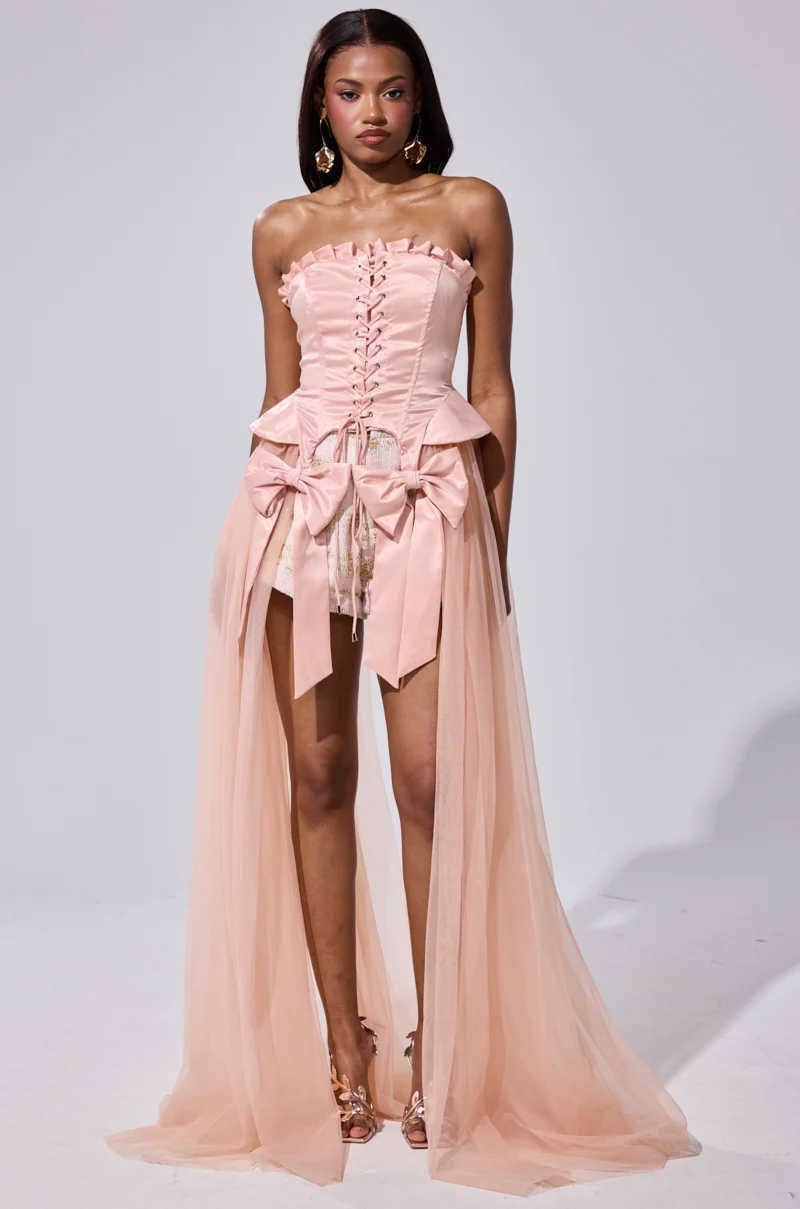 HIGH TEA TULLE TRIM CORSET - Akira Store