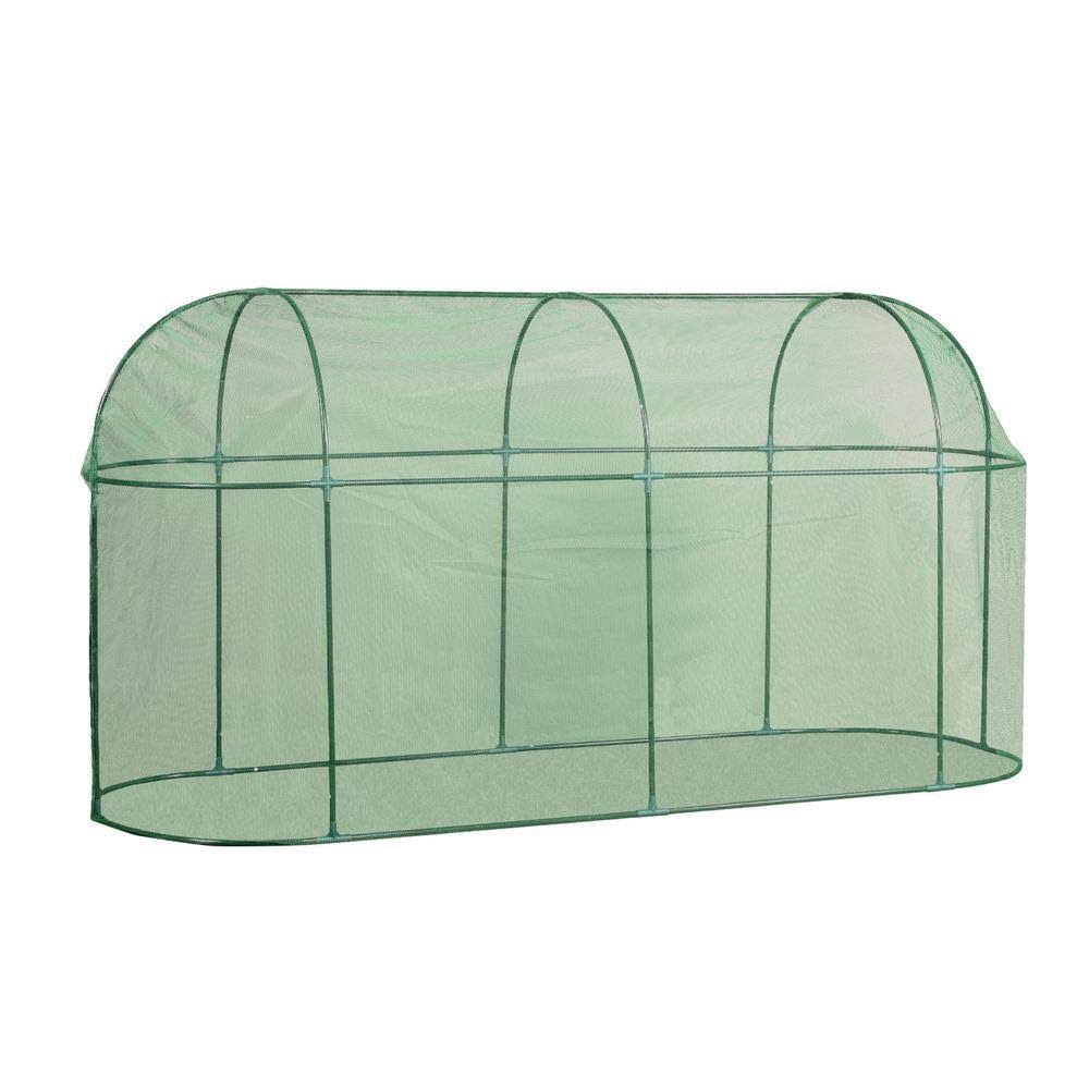 59 in. H Green Walk-In Tunnel Crop Cage Plant Protection Tent with Zipper