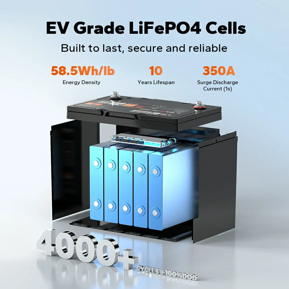 16V 70Ah LiFePO4 Battery Bluetooth Deep Cycle Lithium Battery For Fish Finder Fishing Electronics - Image 2