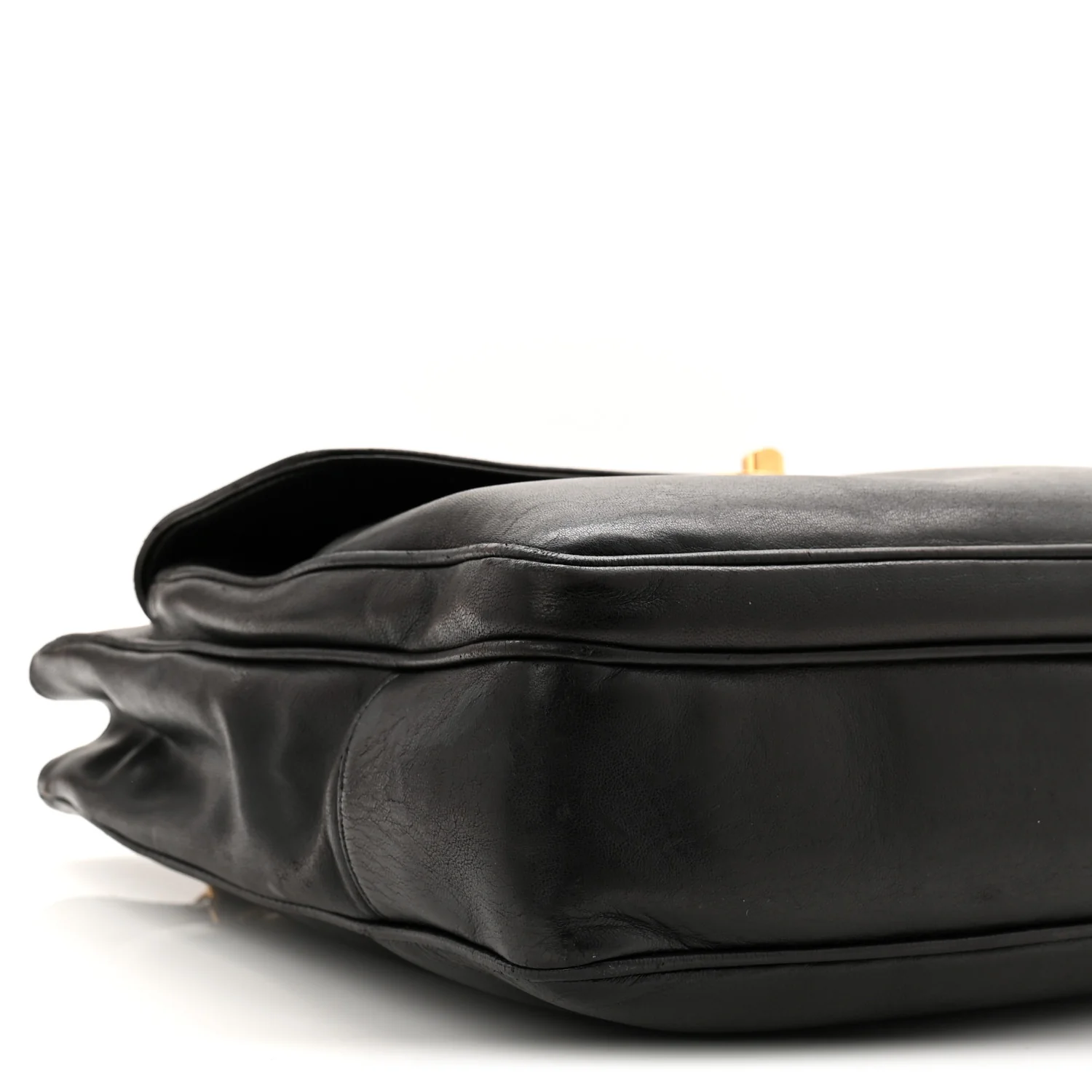 Lambskin CC Flap Shopping Tote Black