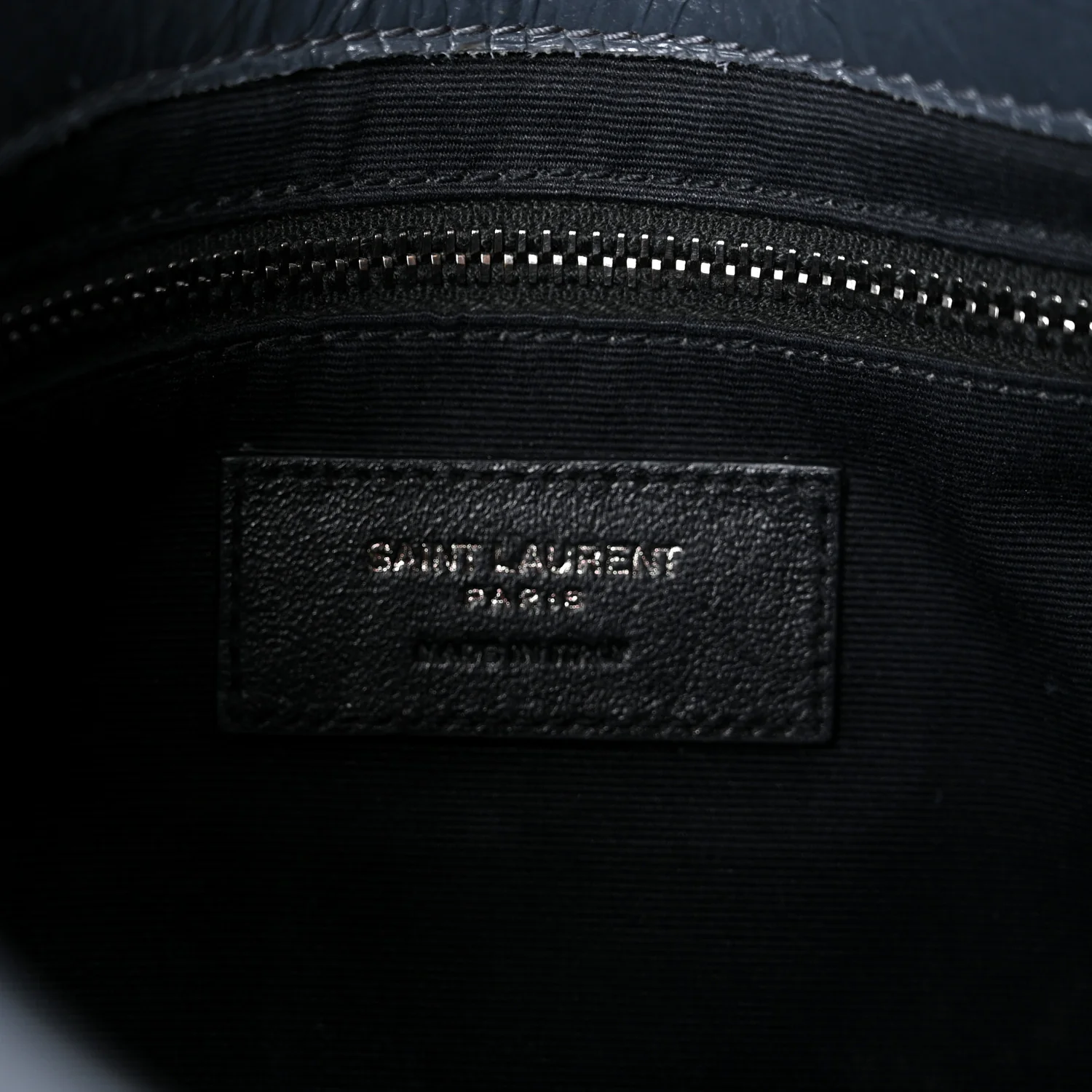 Crinkled Calfskin Matelasse Monogram Niki Chain Wallet Dark Smog