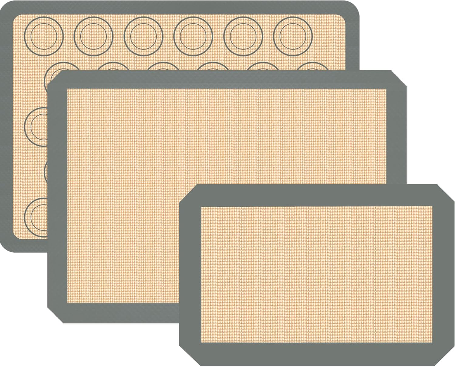 Koolstoffs Silicone Baking Mat Set of 4, Nonstick and Reusable