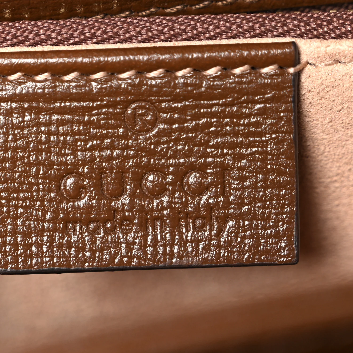 GG Supreme Monogram Horsebit 1955 Shoulder Bag Beige Brown Sugar