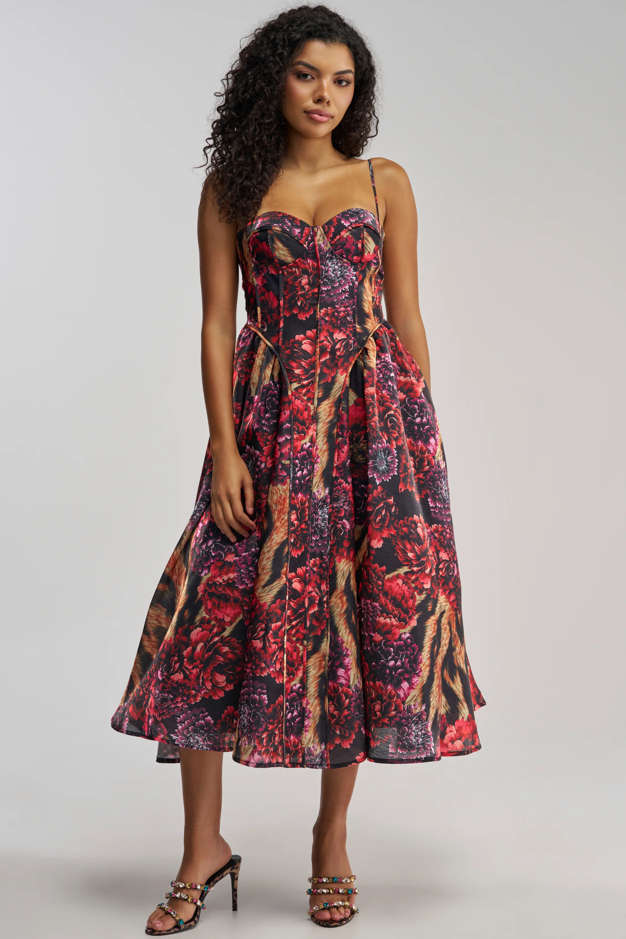 FEELING FLORAL MAXI DRESS IN TIGER MULTI - Akira Store
