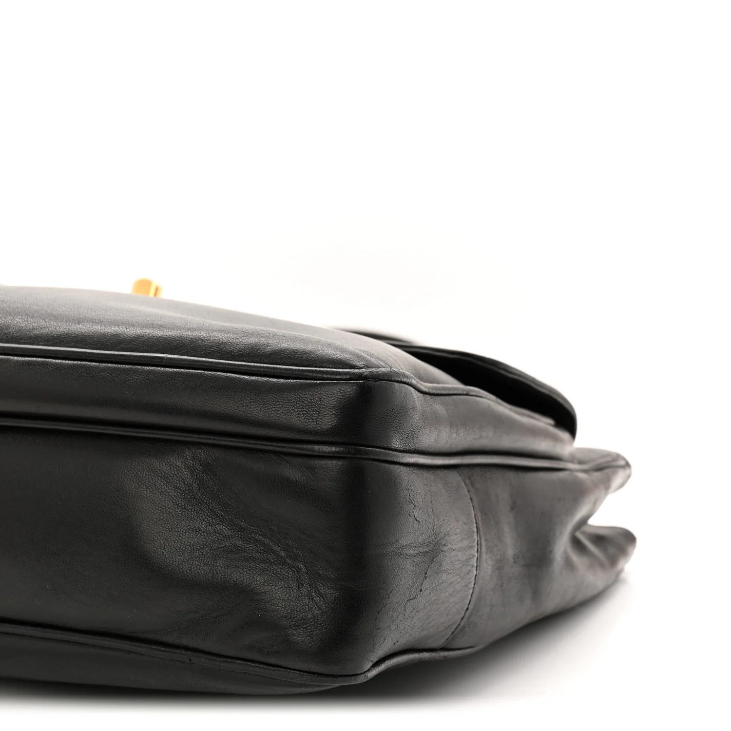 Lambskin CC Flap Shopping Tote Black
