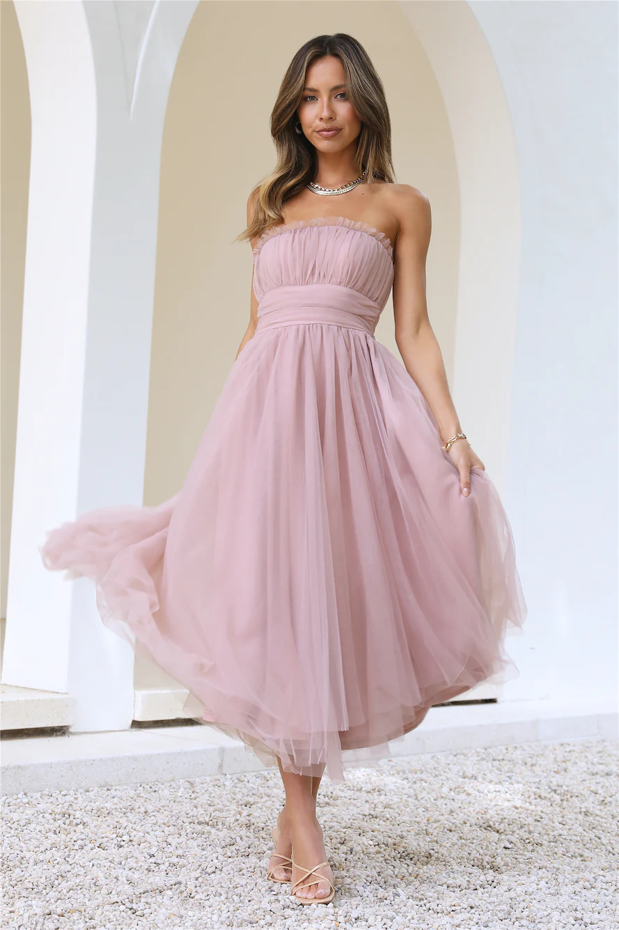 VIP Mood Midi Dress  Pink