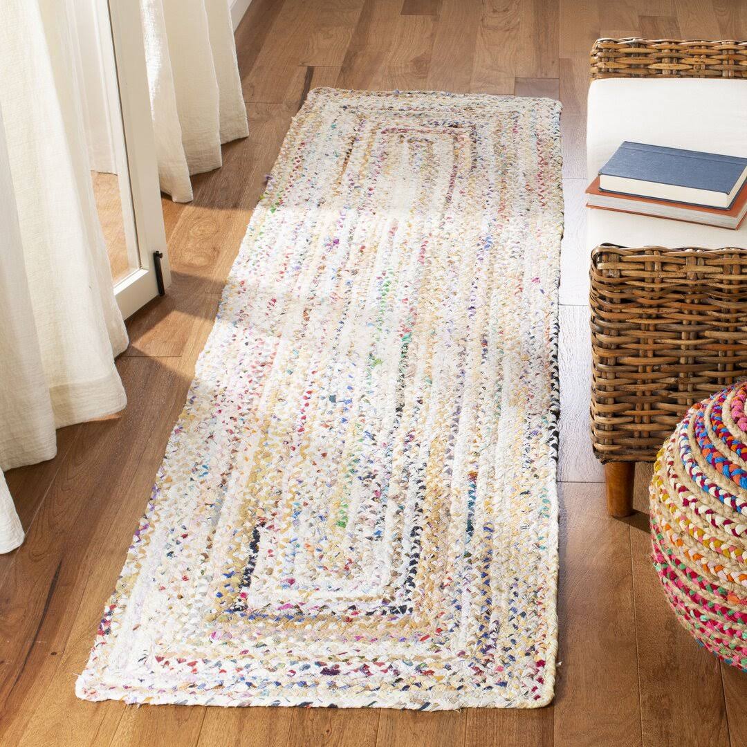 Bungalow Rose Hurst Hand-Woven Cotton Ivory Area Rug Size Runner 2'3 inch x 8'