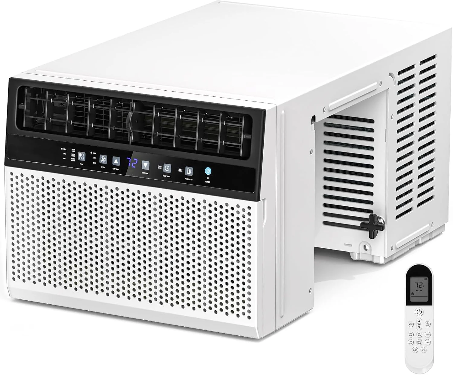 Climatiseur de fenêtre Antarctic Star 12 000 BTU en forme de U, refroidit jusqu'à 550 pi² avec 6 modes, minuterie 24 h, climatiseur de fenêtre ultra silencieux
