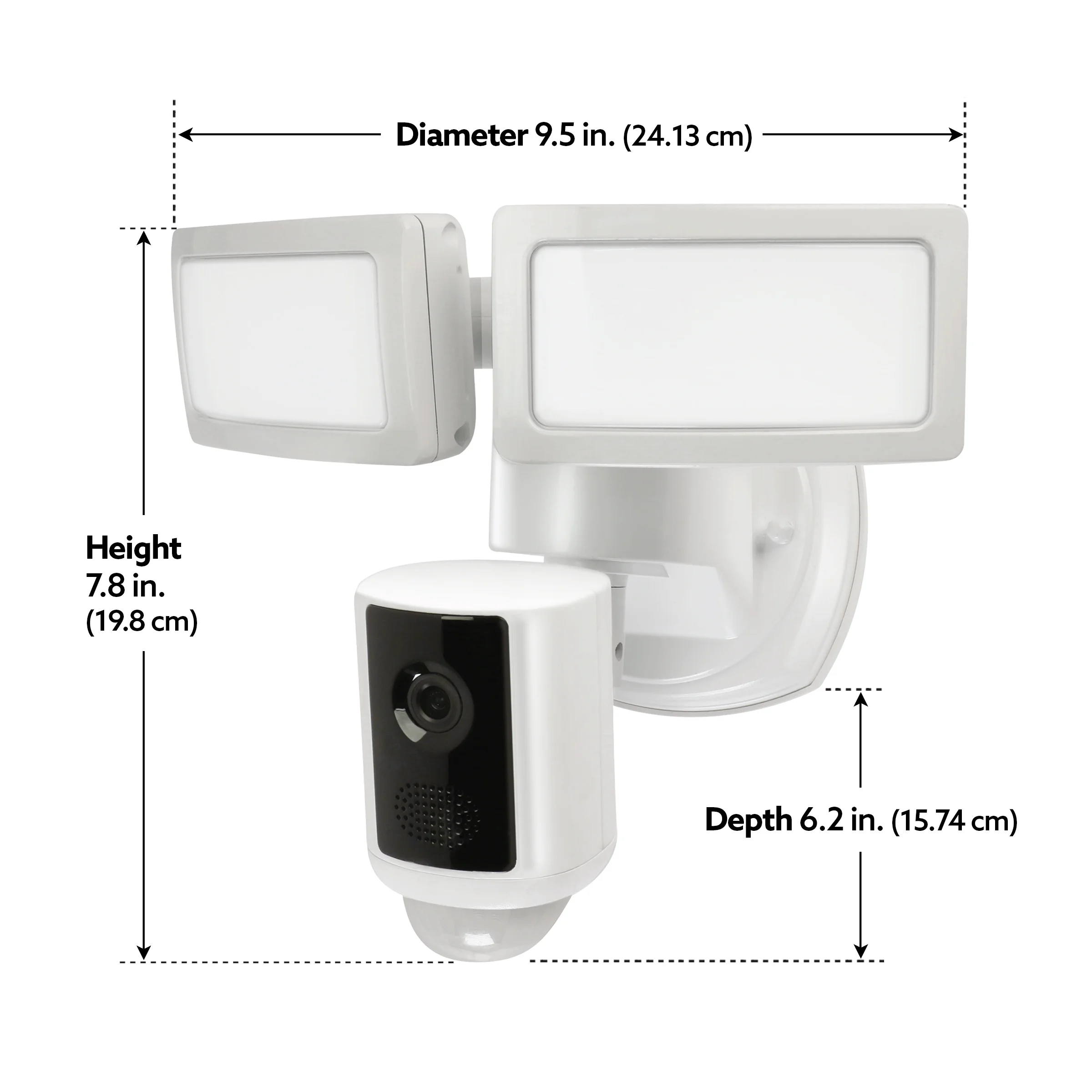 270 Degree LED 39W Smart Motion Security Light with Camera, Daylight, 10" Adjustable Dual Heads, Dimmable - Image 3