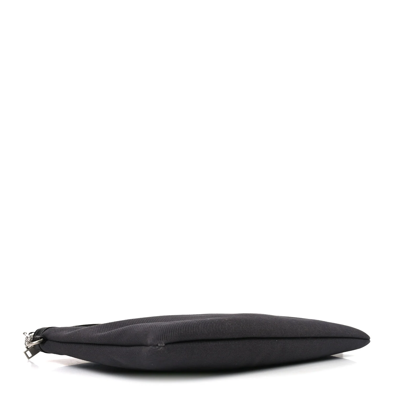 Linen Canvas Rive Gauche Zipped Pouch Black
