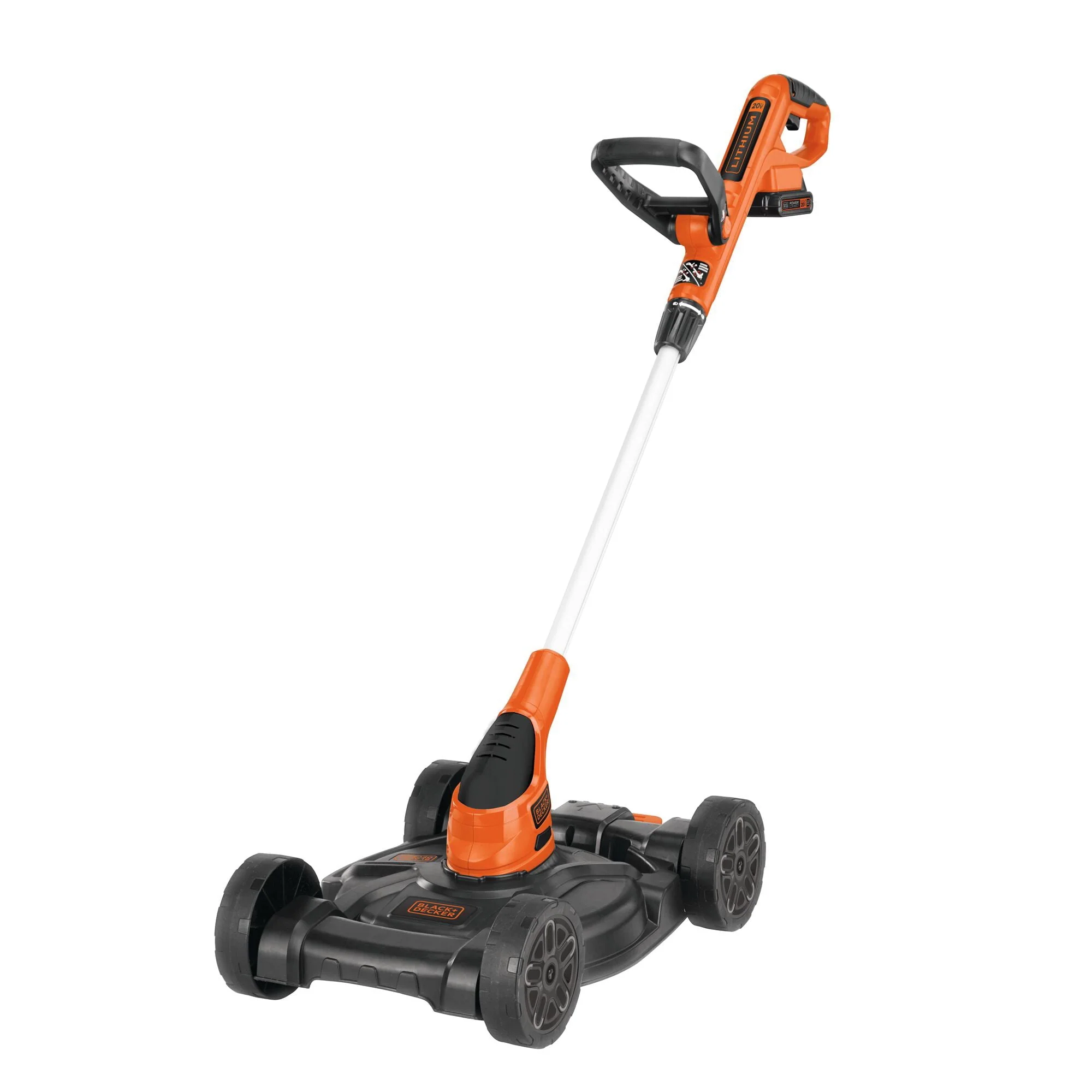 BLACK+DECKER 20V MAX Cordless 12" Lithium - Ion 3 - in - 1 Trimmer/Edger and Mower + 2 Batteries