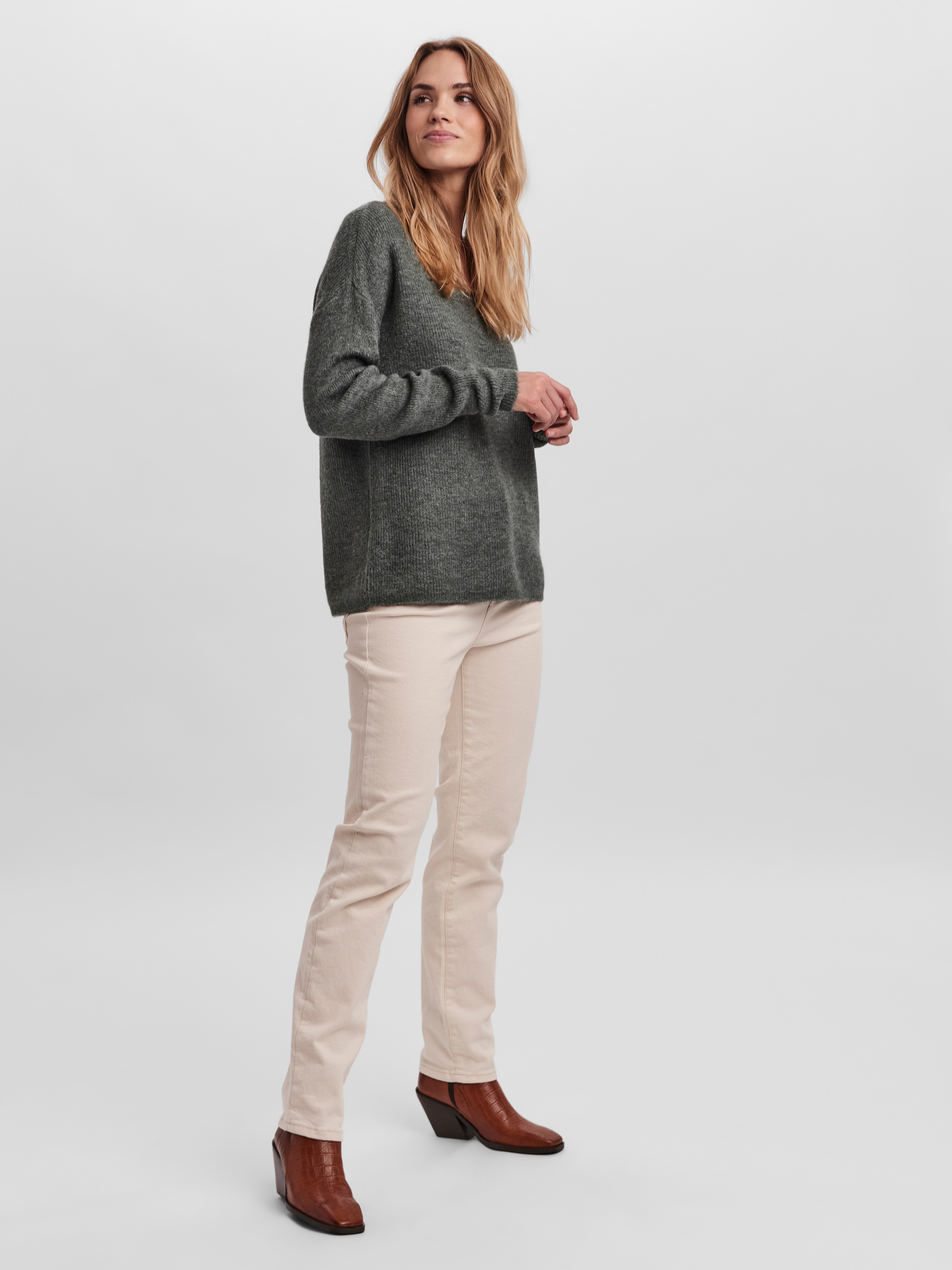 VERO MODA® VMCREWLEFILE Knitted pullover