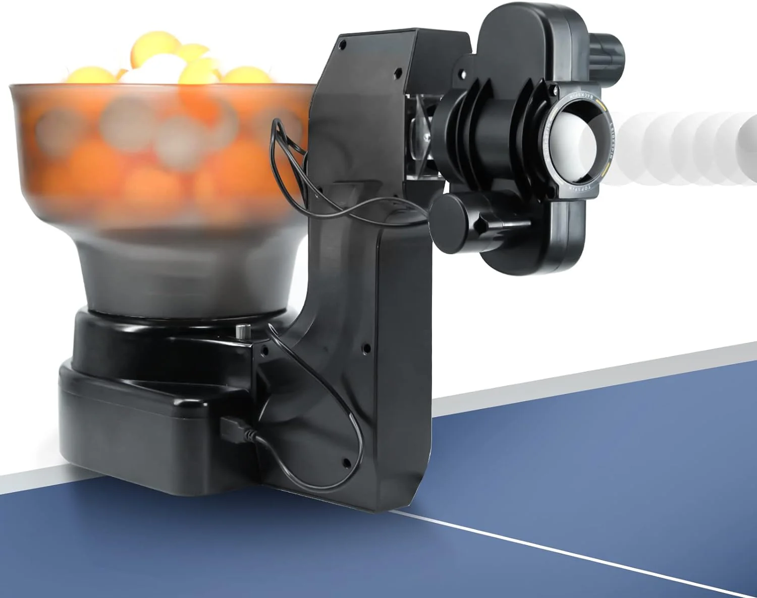 Table Tennis Robot, 36 Different Spin Balls Ping Pong Robot Automatic Table Tennis Machine Automatic Ball Launcher with 50 Ping Pong Balls for Ping-Pong Practicing Training