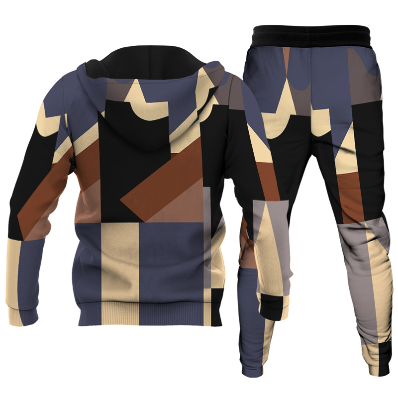 Ensemble de sweat à capuche imprimé personnalisé pour homme 013