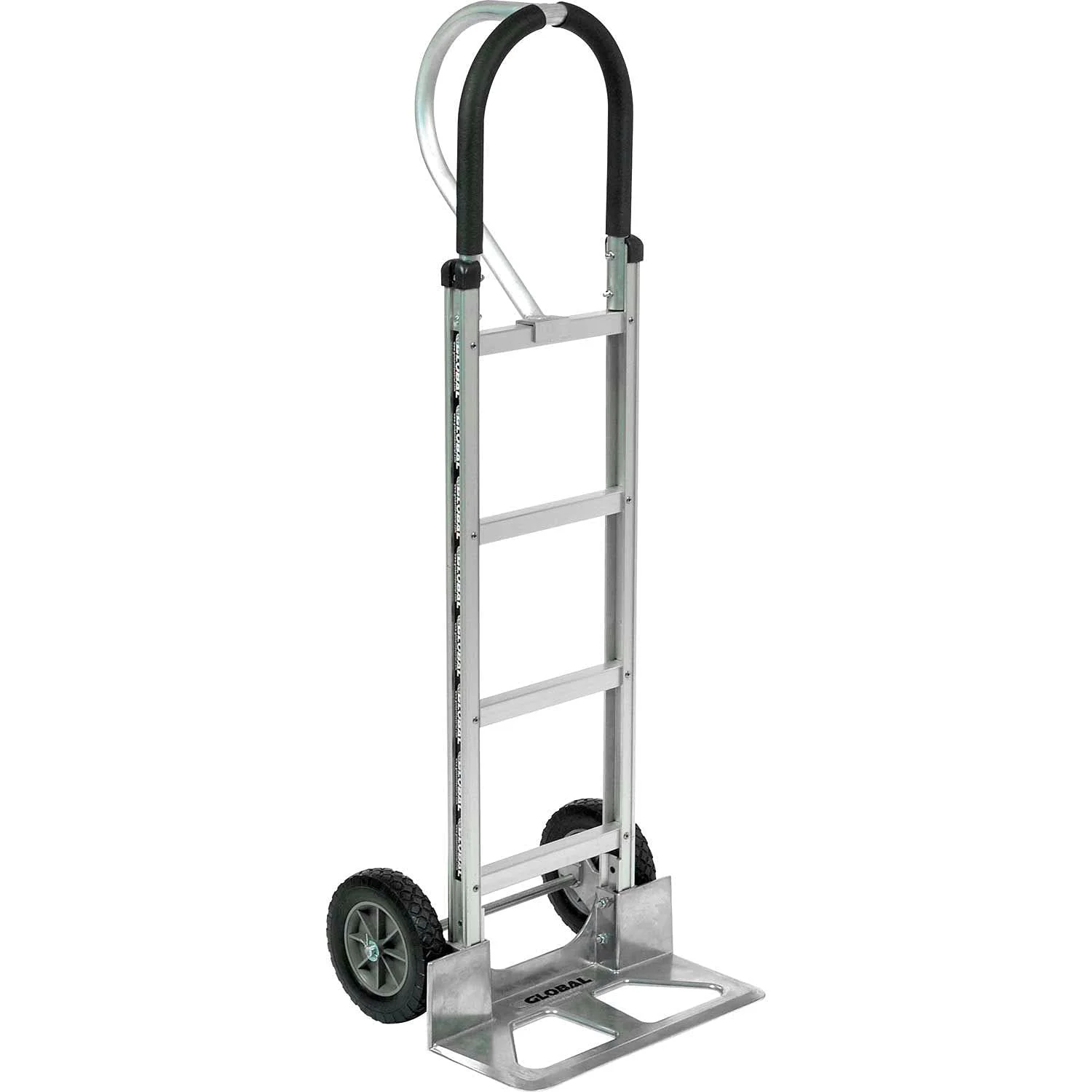 Aluminum Hand Truck Loop Handle, Mold-On Rubber Wheels - Image 3
