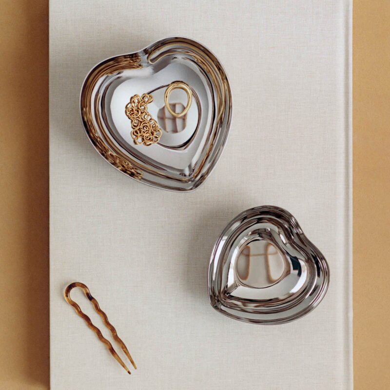 Heart bolle liten 9 cm stål