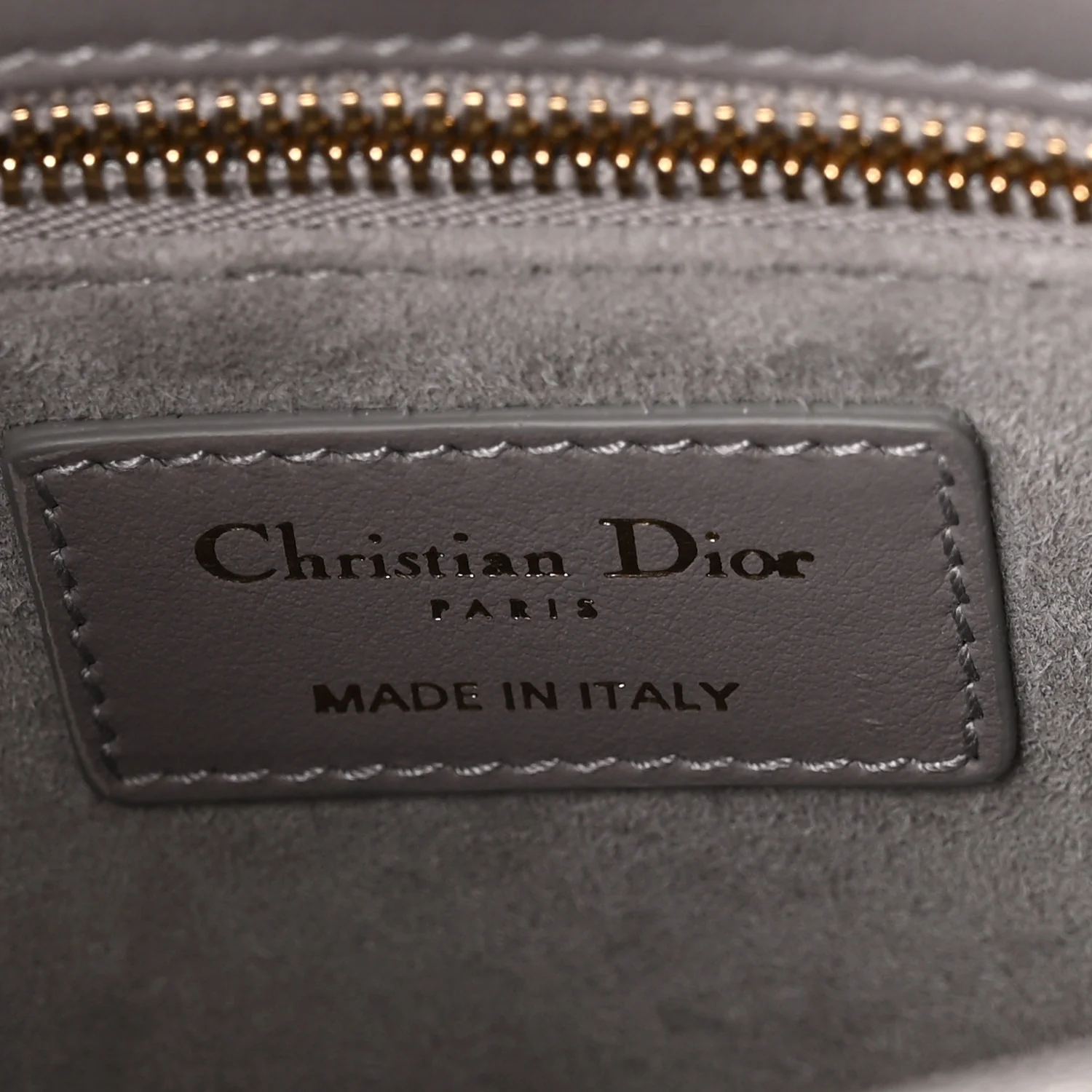 Calfskin Satin Celestial Bead Embroidery Embroidered Small Lady Dior Grey Multicolor