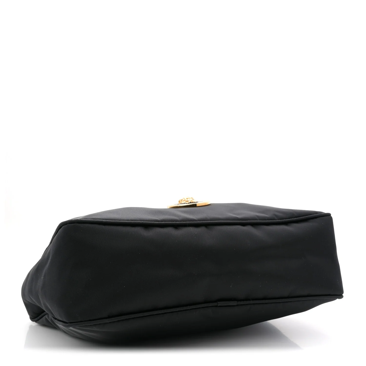 Nylon Tribute Chain Crossbody Shoulder Bag Black