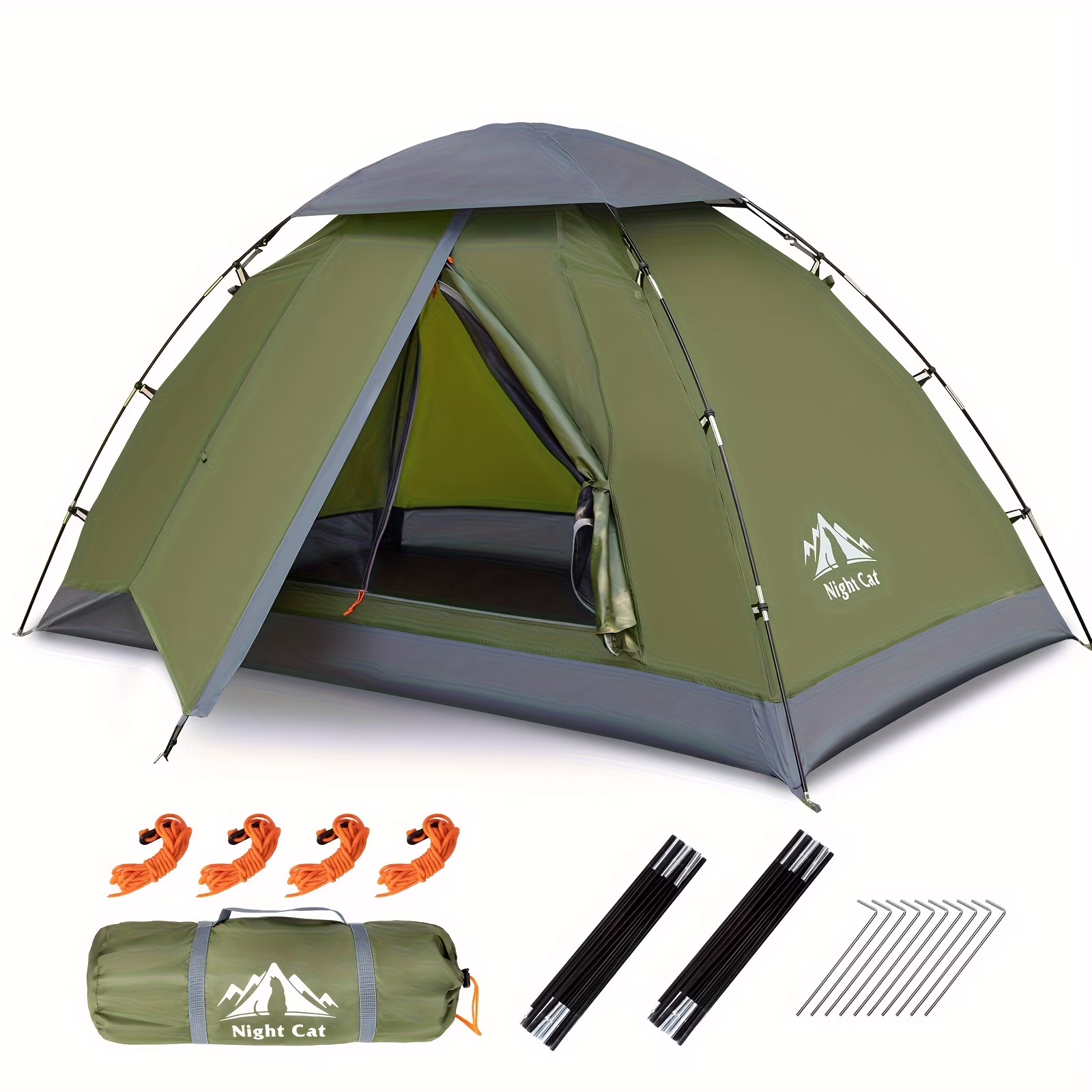 Upgraded Backpacking Tents 1 Person Easy Clip Setup Camping Tent Adults Scouts Heavy Rainproof Compact Lightweight, Single-Size