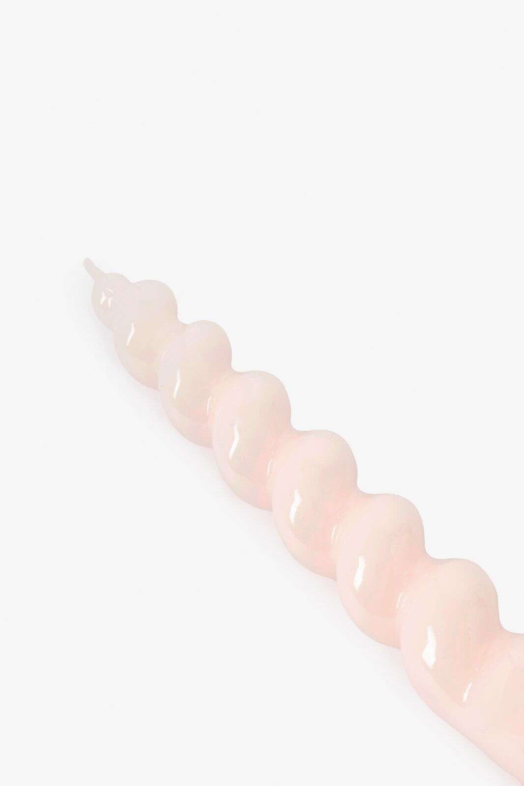 Lichtroze draaikaarsen 16cm