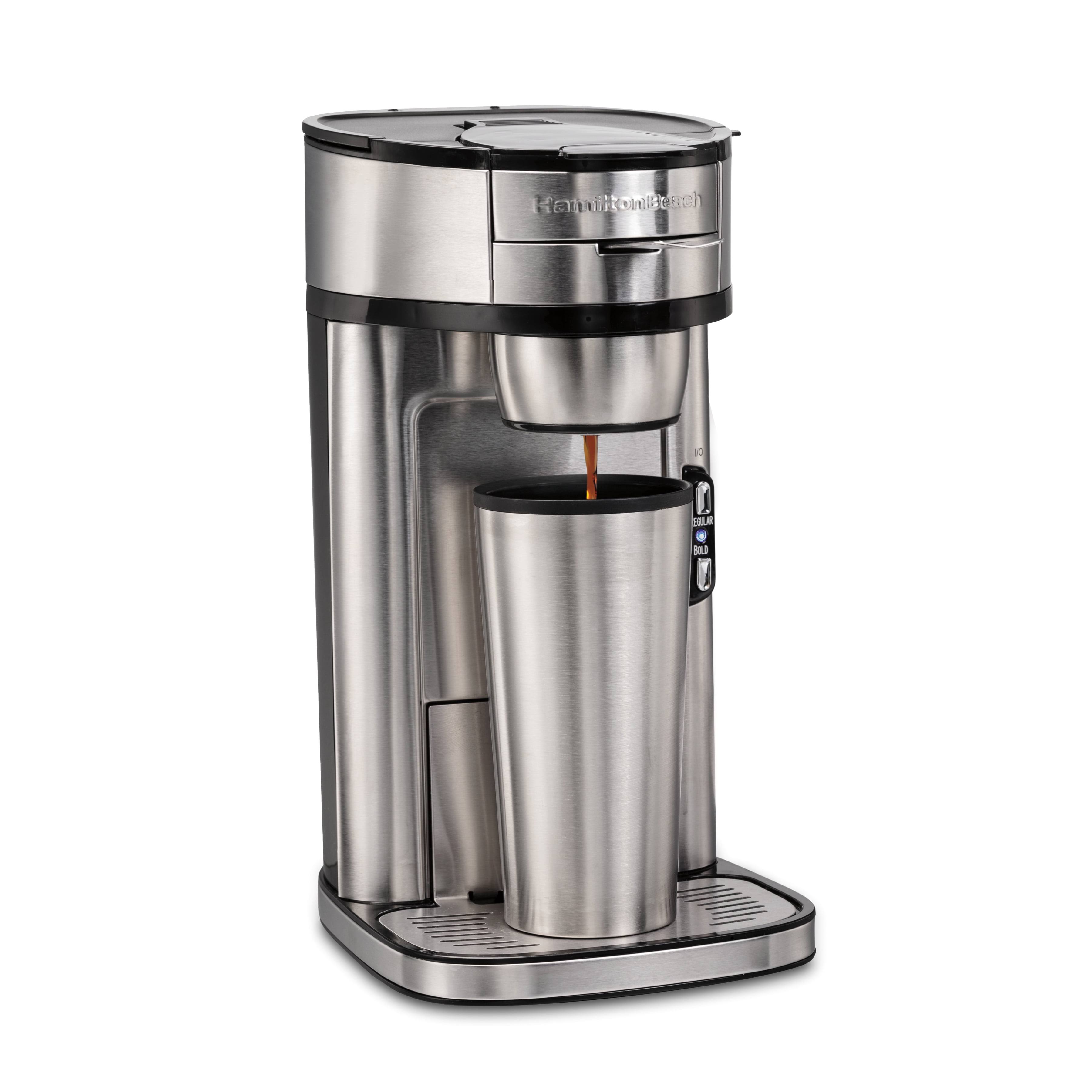 Hamilton Beach The Scoop Single-Serve Coffee Maker 14 oz. Stainless Steel Model 47550