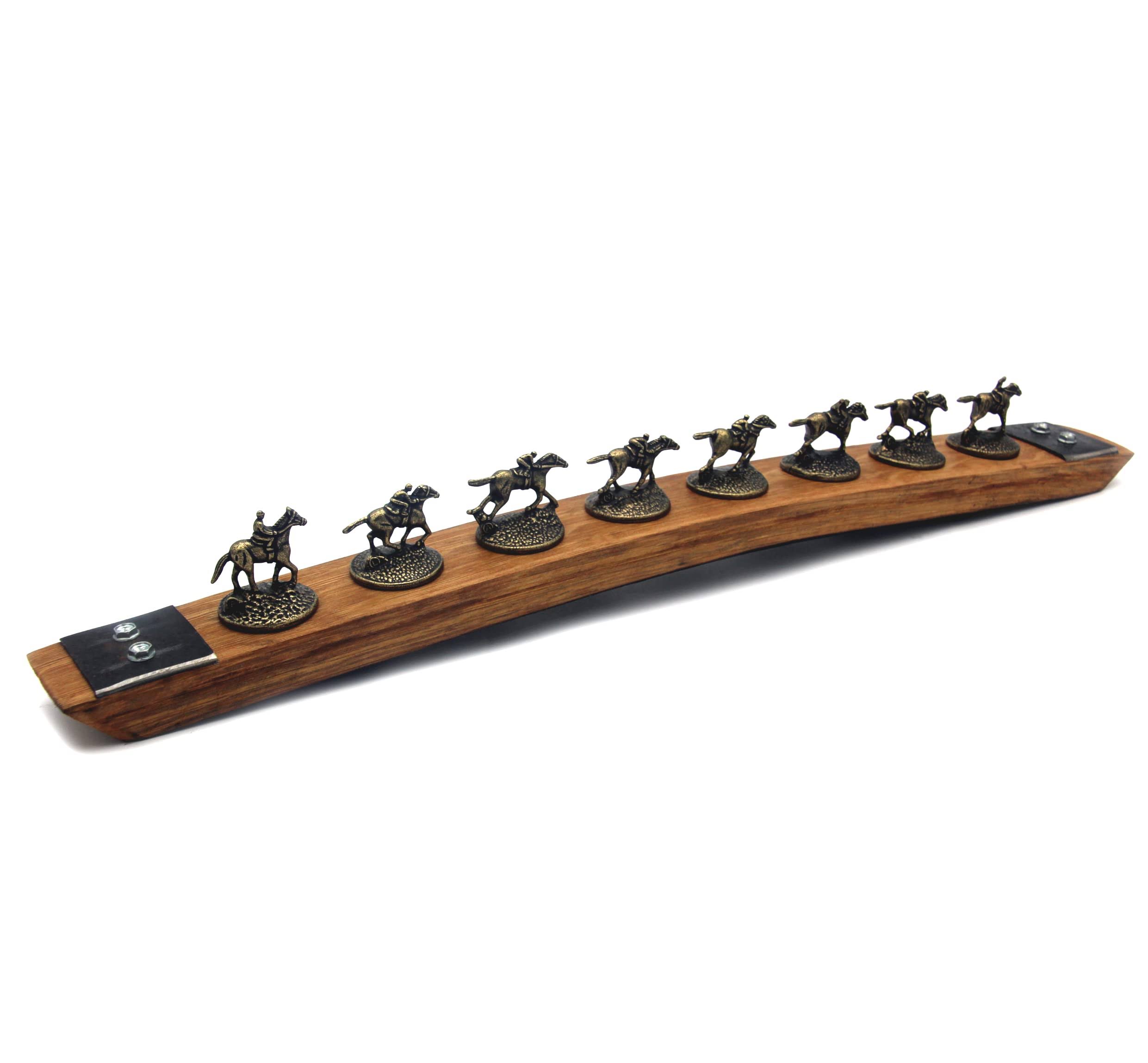 Barrel-art Bourbon Stopper holder/Whiskey Cork display/Fits Blanton's stoppers/with Metal (Natural)