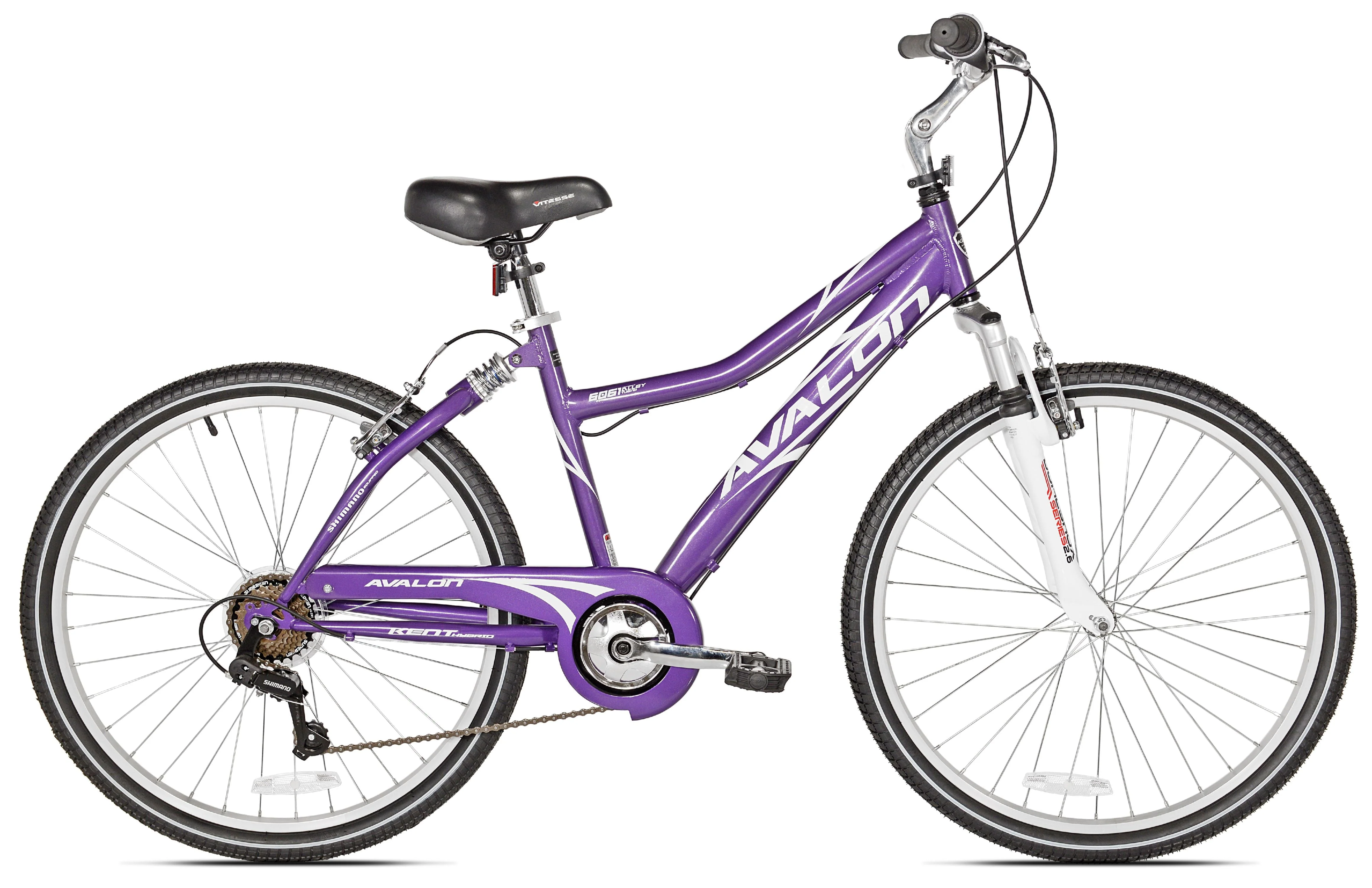 Kent Bicycle 26 In Avalon Comfort Women's Full Suspension Hybrid Bike, Purple Image 10