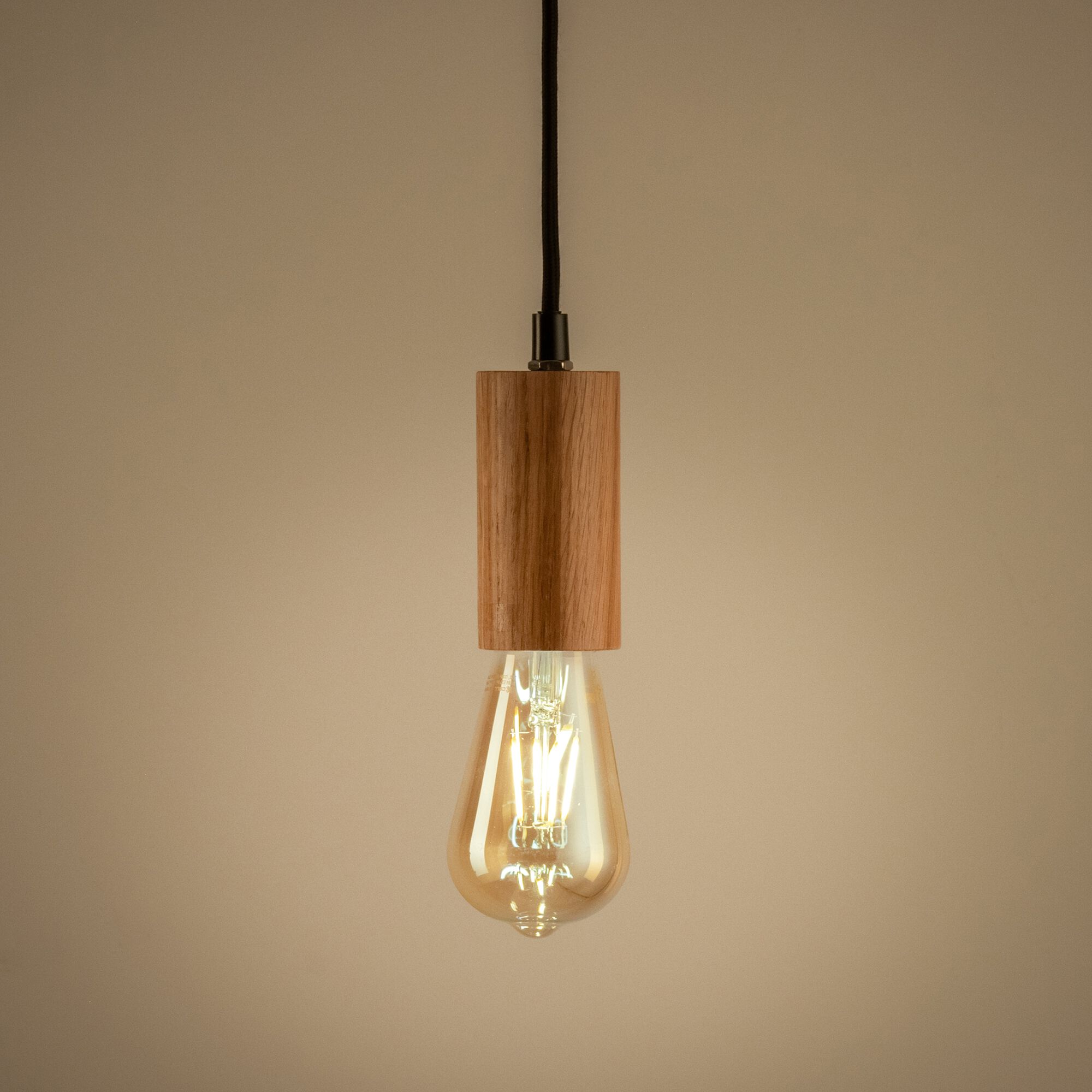 OUNA - Suspension décorative en bois de chêne - naturel l5xH120cm